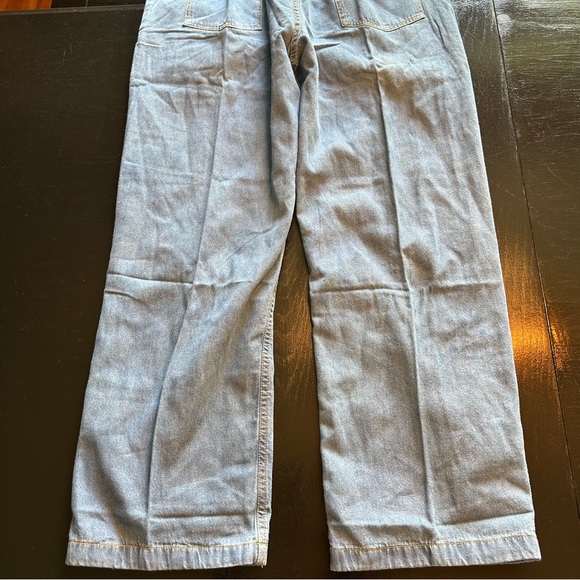 Vintage Haband Size 42 Light Wash Denim Flannel Lined Elastic Waist Jean Bootcut - Picture 10 of 14